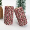 AUERVO 100M Christmas Twine, Green Red and White String Cotton Wrapping Twine For Christmas Packing Gift Wrapping String Decorations