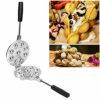 Waffle Maker | Aluminium Alloy Waffle Cone Maker, Non‑Stick Waffle Irons, Egg Waffle Mould Baking Tool for Making Falafels, Chaffles, Paninis.