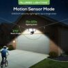 30W LED Security Lights with Motion Sensor, 2400LM Dimmable LED Floodlights Outdoor IP65 Waterproof, 3000K-6500K with Adjustable 3 Head, Remote C
