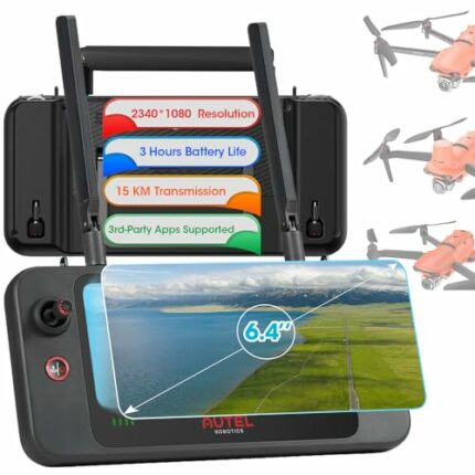 Autel Robotics Smart Controller SE for EVO II V3 Series, 6.4” 2340x1080 Resolution 800nit Touch Screen, 9.3 Miles Transmission, 3H Battery Life,