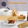 Waffle Cone Maker,Egg Roll Pan Non Stick Egg Roll Waffle Cone Machine with Long Handle Aluminum Alloy Egg Roll Machine Crepe Maker Ice Cream Cone