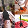 Rotisserie Basket with Oil Brush Stainless Steel Grill Roaster Drum Oven Round Rack Cage Heat Resistant 360° Rotating Air Fryer Basket Accessory