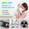 4 Working Modes Mice Repellent Plug in with Flashing Light, 200 M² Wide Frequency Range Pest Repeller Outdoor Indoor for Rodent Mice Rat Spider C