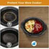 Silicone Slow Cooker Liner Fit for Crockpot Morphy Richards 6QT, Silicone Slow Cooker Divider Liners, Reusable/Leakproof Slow Cooker Accessories