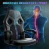BASETBL Gaming Chair, Executive Chair, Swivel Chair, Office Chair, Ergonomic Height Adjustment and Rocker Function, Fixed Armrest, Back-friendly,
