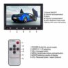 TOPRUI CCTV Monitor 7 Inch Small HDMI Monitor with VGA AV Port Raspberry pi 3 Display Screen Monitor, Tiny LCD Monitor- IPS 1024x600 -Build in Sp