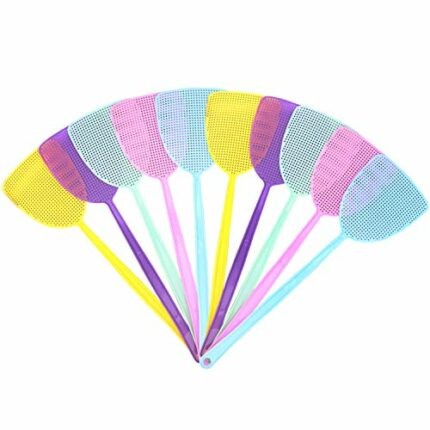Blooven Fly Swatter 10 Pack Plastic Fly Swat Insect Mosquito Wasp Pest Control Multi-colors