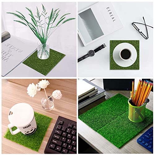 N//A Green Realistic Artificial Grass Turf, Indoor Outdoor Fake Grass Rug, Synthetic Garden Lawn For Garden Landscape Balcony office home decorat