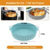 Air Fryer Silicone Liner, 2 Pack Reusable Silicone AirFryer Liners, 7.8 inch Air Fryer Accessories for Ninja COSORI Tower, Fits 3.6 to 6.8QT Air