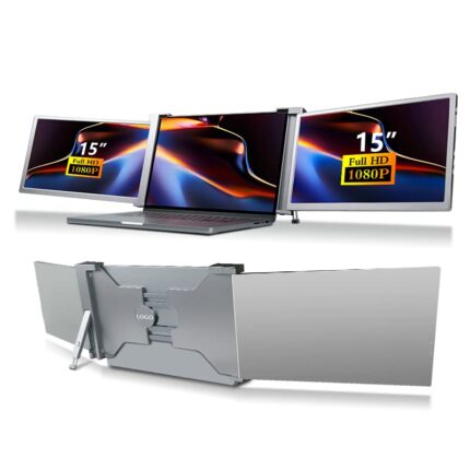 Monitor,15 inch Portable Triple-sn Monitor Laptop Expansion Sn 1920 * 1080 Resolution Easy Installation for 15-17 inch Laptop
