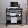 LEIGE Removable Bedside Computer Desk Place The Printer Table Lazy Lifter Office Small Computer Desk (Color : Argento, Size : 60 * 48CM)