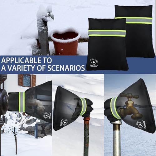 DAYGOS Outside Tap Covers for Winter - Waterproof Thickened Tap Cover with Insulated Cotton, Faucet Frost Protector Jacket, Protect from Freezing