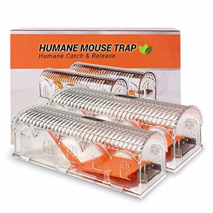 Eterbiz Humane Mouse Trap 2 Pack, 25cm Reusable Rodent Trap, No Kill Mice Live Catcher for Indoor or Outdoor, Pets and Children Friendly, Washabl