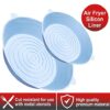 2 Pack Air Fryer Silicone Pots, 6 / 7.8 Inch Silicone Air Fryer Reusable Round Liners, Easy Cleaning, Food Safe Silicone Air Fryer Basket Oven Ac
