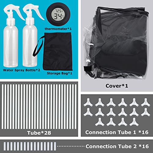 MCCKLE Large Still Air Box Mushroom Mycology Fume Hood Propagation StationsGrow Kit Mushroom Grow Bags (31.5 * 20.5 * 20.5inch) Monotub Kit Mushr