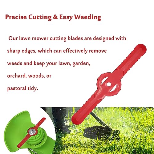 Gunwon 30Pcs Plastic Grass Trimmer Blades,Grass Trimmer Replacement Blades,135 mm Plastic Garden Mower Blades Cordless Lawn Mower Cutting Blades
