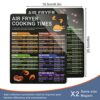 2 Pack Air Fryer Cooking Time Chart Magnetic Cheat Sheet UK Air Fryer Temperature Conversion Chart Air Fryer Accessories Magnetic Cheat Sheet Air