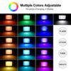 Bikuer 100W LED Floodlight Outdoor, Colour Changing Flood Lights with Remote Control, 12 RGB Colours, Timing, 4 Modes, IP66 Waterproof