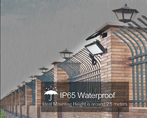 Jorft Solar Security Lights, 56 LED Solar Wall Lamp Human/Light Sensor Waterproof Super Bright Lights for Garden, Fence, Door, Yard or Entrance U