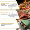 Ainiv 2 PCS Air Fryer Racks Compatible with Ninja Dual AF300UK AF400UK, Layered Dehydrator Rack, Skewer Rack with 4 Skewers, 304 Stainless Steel