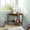 DINGZZ Triangle Computer Desk Small Space Study Desk Home Office With Keyboard Tray Desk