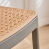 LEIGE Plastic Chair Waiting Backrest Furniture Dining Chairs Comfortable Minimalist Adults Relaxing Chair (Color : Argento, Size : Light Grey)