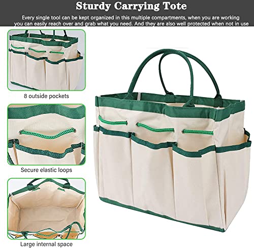 Gardening Tools Set,12 Piece Floral Garden Hand Tool Gift Kits Gardening Gifts for Women & Men, with Pruning Shears & X-Large Handle Storage Tote