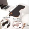 WANGFENG Ergonomic Keyboard Tray Under Desk, Adjustable Height and Angle Desk Extender with C Clamp Mount Clamp-On Desk Extender for Home and Off