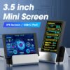 Sikai 3.5 inch Mini Screen PC Parts,IPS Screen/USB-c Port,PC Temperature Display AIDA64, Compatible with Windows System PC Sensor Panel Display C