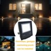 51buyoutgo LED Flood Lights Outdoor, IP66 Outdoor Flood Lights Mains Powered, 30W LED Floodlight, 6500K Garden Outdoor Floodlight, 2400LM Garden