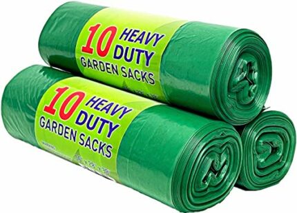 REQUISITE NEEDS 30PK Garden Bin Bags Garden Sacks 100 Litre Heavy Duty Bin Liners, Refuse Sacks Pack of 10 X 3 Heavy Duty 60 μm, 100 litre Garden