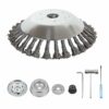 8'' Grass Trimmer Cutter Head For Garden Lawn Mower, Cone Steel Wire Wheel Garden Weed Brush, Sharp, Highly Efficient, Strimmer Wire Brush Head W