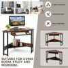DINGZZ Triangle Computer Desk Small Space Study Desk Home Office With Keyboard Tray Desk