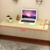 FALIYORS Household Wall-Mounted Computer Desk -Computer Workstations Wall-Mounted Folding Table for Office Home Kitchen, Drop-Leaf Book Desk, Map