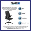 Flash Furniture High Back Designer Mesh Executive Swivel Ergonomic Office Chair with Height Adjustable Flip-Up Arms, Metal, Black, Set of 1