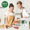 Bonsenkitchen Vacuum Food Bags 15x25 cm 100 Vacuum Machine Bags - Embossed Vacuum Bags for Food Storage and Sous Vide Cooking & Boilable - VB3204