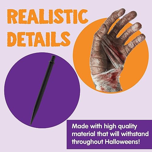 JOYIN Halloween Zombie Arm Stakes, Halloween Yard Ground-Breaker Stakes for Halloween Outdoor Yard Decorations