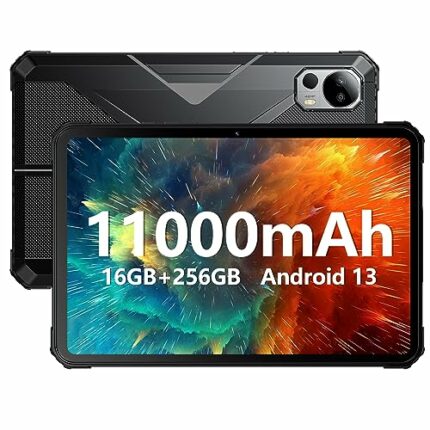 FOSSiBOT Rugged Tablet DT1 16GB RAM+256GB ROM Android 13,Tablet 11000mAh,10.4 inch 2000x1200 Display Tablet,48MP+16MP camera,IP68/IP69K Waterproo