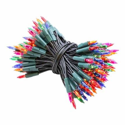 The Christmas Workshop 75280 200 Multi-Coloured Christmas Tree Lights / Static Decorative Fairy Lights / 15.9 Metres Long / Mains Operated / Indo