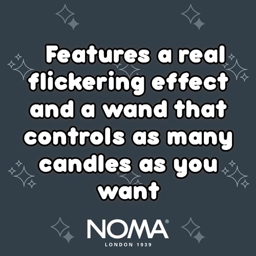 Noma Magic Candles with Wand Remote : Battery : 10x Hanging Candles : White : 1021100