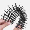 12PCS Cat Scat Mat with Spikes, Cat Animal Spikes Repellent Deterrent Mat Plant Prickle Strip Dig Stopper with 12 Nails and 20 Cable Ties for Ind