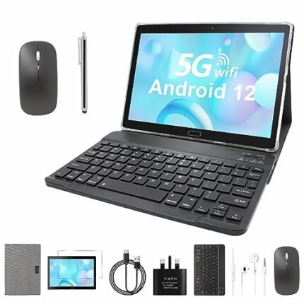 EagleSoar Tablet 10 Inch Tablet Android 12 4GB+64GB Storage 512GB TF Expansion, Dual Camera, 10.1'' HD IPS, Support 2.4G&5G WiFi, Bluetooth 5.0,