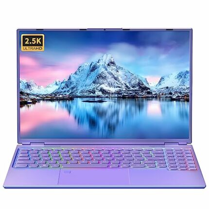 Fsjun 16" Laptop [Win 11 Pro/office 2019] Ultra-Narrow bezels FHD(2560x1600) IPS Display, Celeron N5095, DDR4 12G RAM, 1TB SSD, Color Backlit KB,