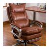 XJWWW-URG Executive Office Chair, High-Back Leather Office Chair Ergonomic with Footrest and Thick Padding Reclining Computer Desk Chair URG