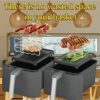 2 Pcs Air Fryer Rack for Ninja Dual Zone, Air Fryer Accessories, Stainless Steel Grill Rack with Skewers, Oil Brush Compatible with Ninja AF300UK