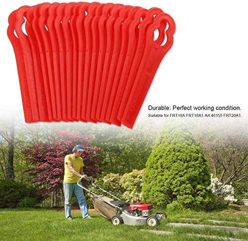 Machine Trimming Blades,100 Pieces Plastic Trimming Blades for FRT18A FRT18A1 Art 46155 FRT20A1 Home Garden Outdoor Mower Replacement Parts Acces