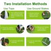 Artificial Grass 1m X 1m Realistic Astro Turf Fake Grass Roll Replacement Artificial Turf Natural Indoor Outdoor Artificial Grass Underlay for Ga