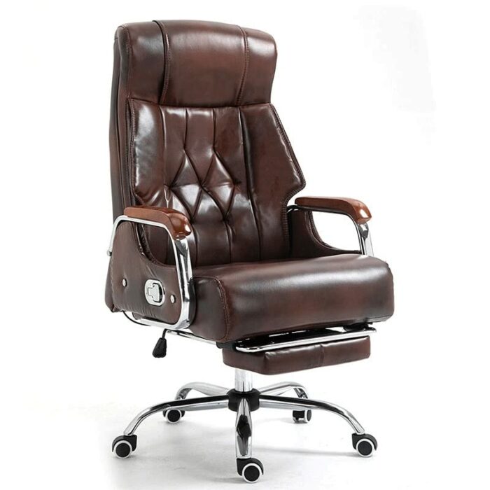 CZDYUF Boss Chair Office Executive Chairs Armchair with Footrest Computer Chair Ergonom (Color : Argento, Size : Talla �nica)