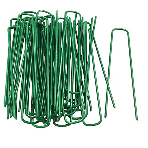 Pack of 50 Multipurpose Heavy Duty U Pins Grass Turf Steel Galvanised Metal Tent Pegs (Pack of 50)