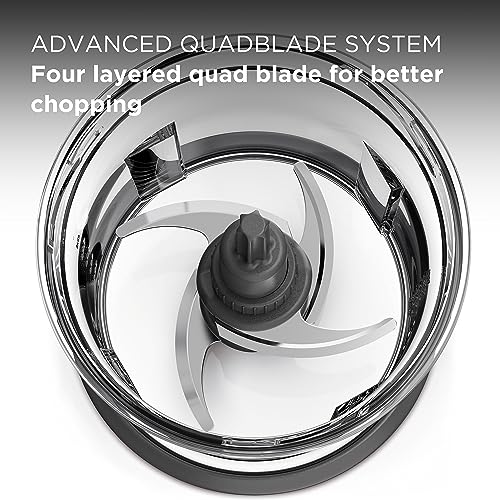Kenwood Easy Chop Chopper, 0.5L Bowl, 2 Speeds, Quad Blade System, Anti-Slip Ring for Food Chopper Stability, 500W, CHP61.100WH, Dishwasher Safe,